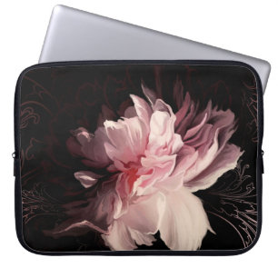 Beautiful peony flower laptop sleeve