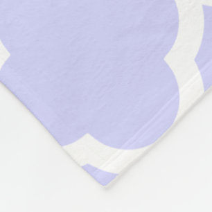 Beautiful Periwinkle Quatrefoil Pattern Spring Fleece Blanket