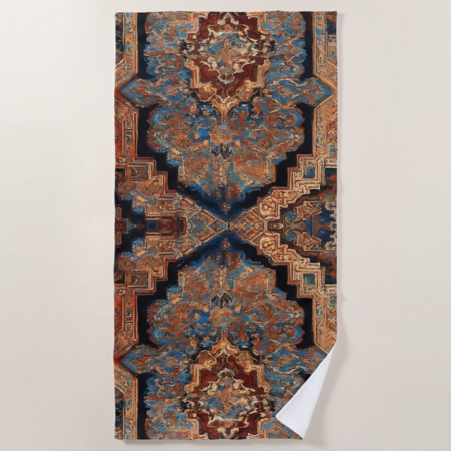 Beautiful Persian Old Pattern Popular Collection Beach Towel (Front)