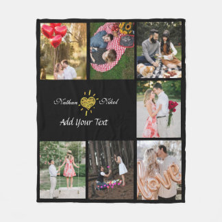 Beautiful personalised fleece blanket for lovers