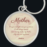 Beautiful Personalised Mother Poem Keychain<br><div class="desc">Beautiful inspirational Mother poem design Keychain Gift.</div>