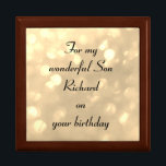 Beautiful Personalised Son Birthday Gift Box<br><div class="desc">Gorgeous Personalised Gift Box ' For my wonderful Son on his Birthday'</div>