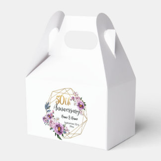 Beautiful Personalized 50th Anniversary Favor Box