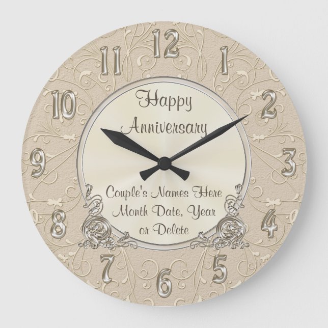 Beautiful PERSONALIZED Anniversary Clock (Front)