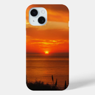 Beautiful Personalized Beach at Sunset Scenery iPhone 15 Case