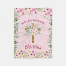 Beautiful Personalized GODDAUGHTER Pink Floral