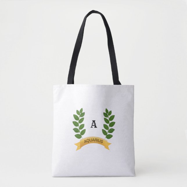 Beautiful Personalized Green Leaves Tote Bag (Front)