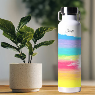 Beautiful Personalized Rainbow Water Bottle