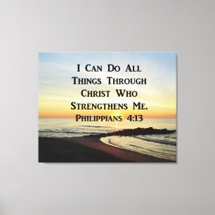 BEAUTIFUL PHILIPPIANS 4:13 PHOTO DESIGN CANVAS PRINT
