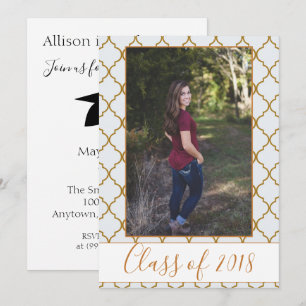 Beautiful Photo Graduation Invitation