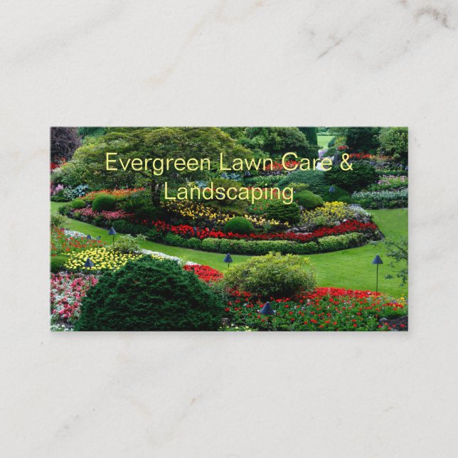 Beautiful Photo Landscaping Business Card (Front)