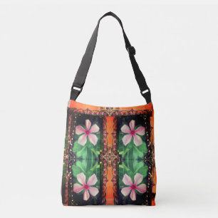 Beautiful Photographic Floral Meets Boho Charm Cro Crossbody Bag