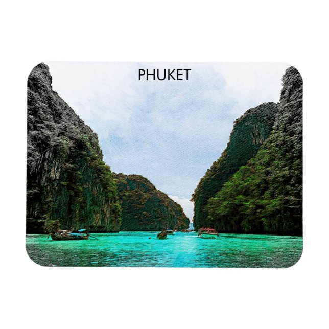 Beautiful Phuket Thailand Aerial View Magnet (Horizontal)