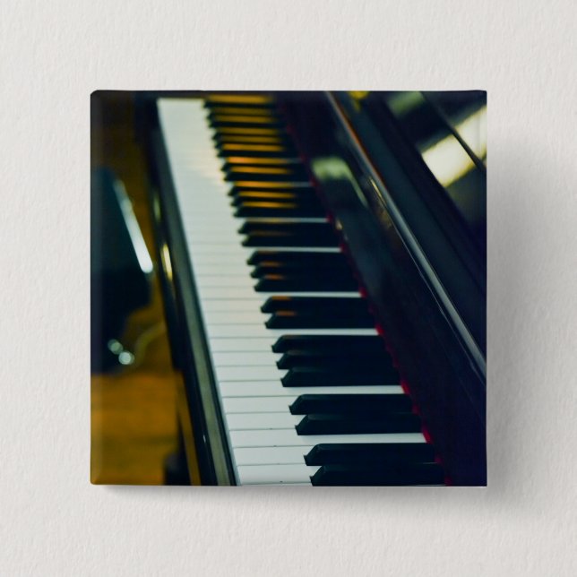 Beautiful Piano 2 Inch Square Button (Front)