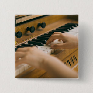 Beautiful Piano 2 Inch Square Button