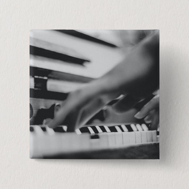Beautiful Piano Artwork 2 Inch Square Button (Front)