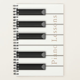 Beautiful Piano Keys Personalized 5.5x8.5 Planner