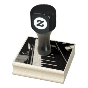 Beautiful Piano Rubber Stamp