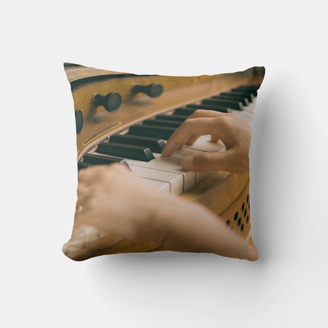 Beautiful Piano Throw Pillow (Front)