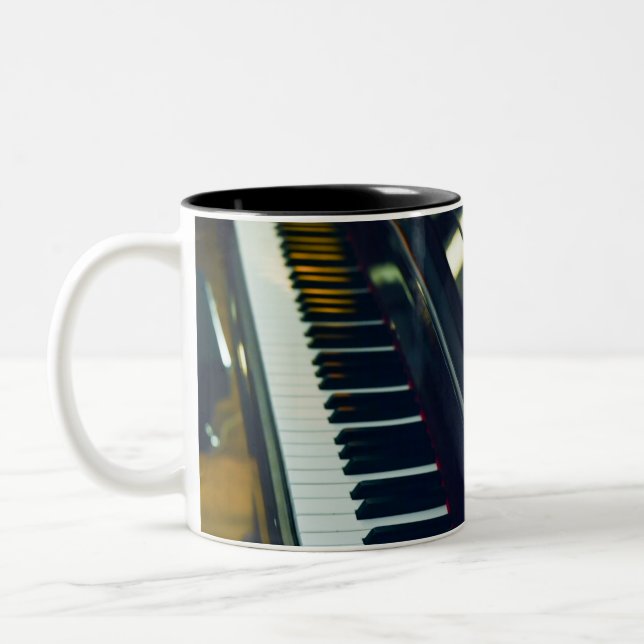 Beautiful Piano Two-Tone Coffee Mug (Left)