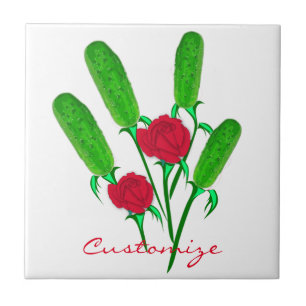Beautiful Pickle Bouquet with Roses Thunder_Cove Tile