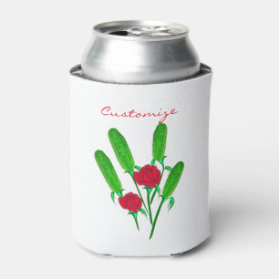Beautiful Pickle Bouquet with RosesThunder_Cove Can Cooler
