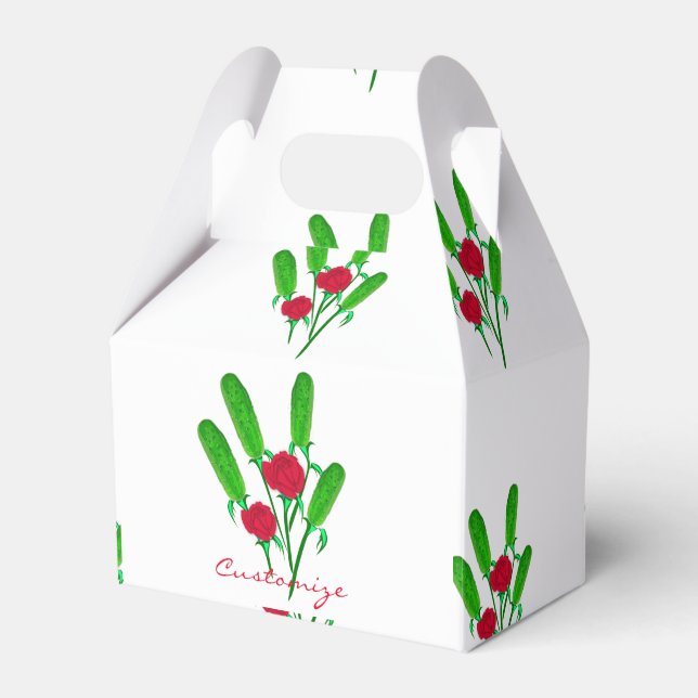 Beautiful Pickle Bouquet with RosesThunder_Cove Favor Box (Front Side)