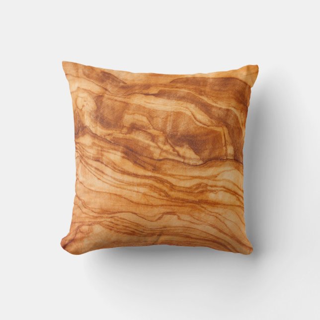 Beautiful piece of wood throw pillow (Front)