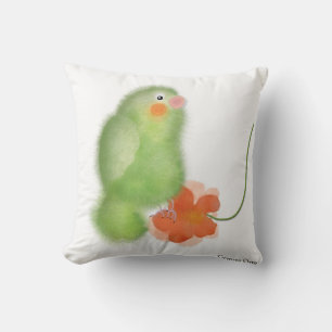 Beautiful pillow green bird "Lovebirds" Collection