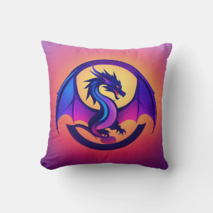 Beautiful pillow with dragon design