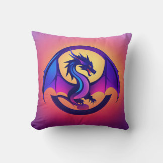 Beautiful pillow with dragon design 