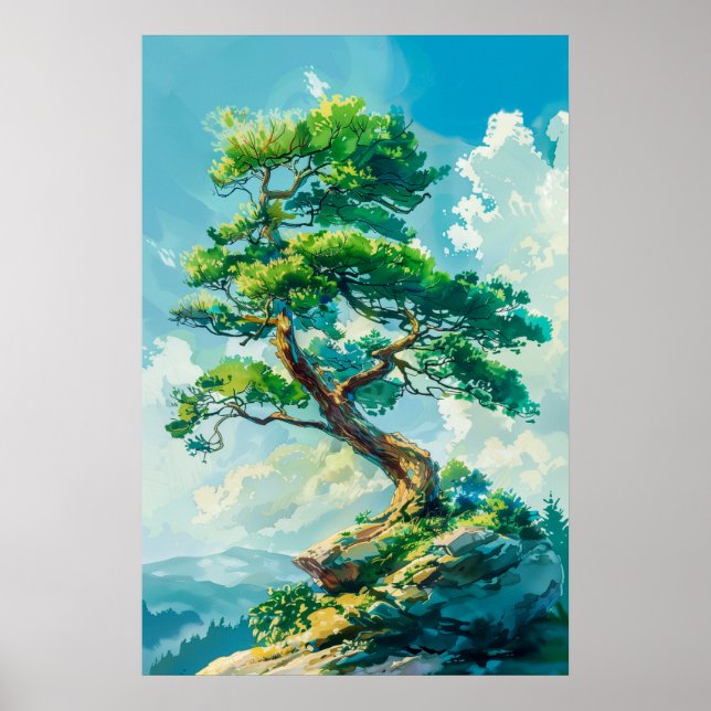 Beautiful Pine Tree Poster (Front)