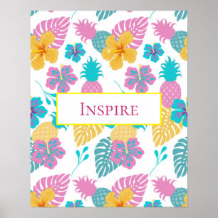 Beautiful Pineapple Motivation Inspire Poster