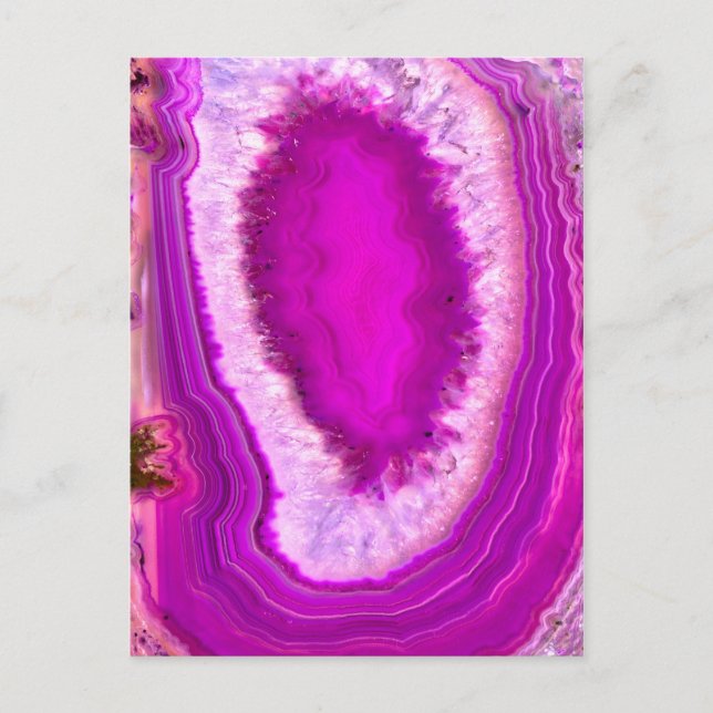Beautiful Pink Agate Postcard (Front)
