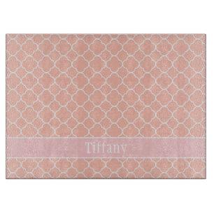 Beautiful Pink and White Decorative Cutting Board