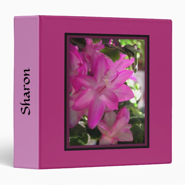 Beautiful Pink Blooms Personal Three Ring Binder (Front/Spine)