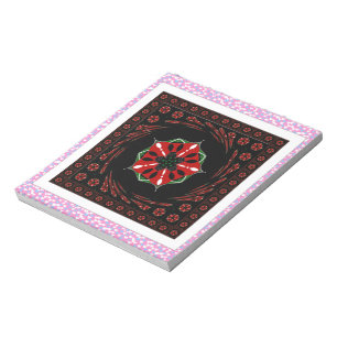 Beautiful Pink Blue White Hearts of Love Design Notepad