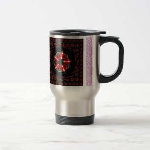 Beautiful Pink Blue White Hearts of Love Design Travel Mug