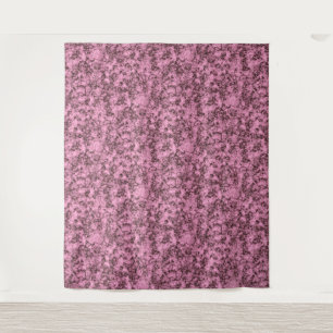 Beautiful pink bright marble dark veins tapestry