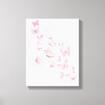 Beautiful Pink Butterflies- Wrapped Canvas