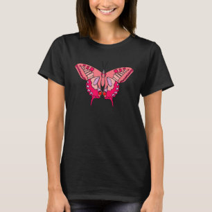 Beautiful Pink Butterfly Cute Insect Christmas T-Shirt