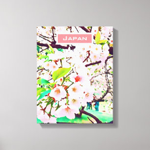 Beautiful pink cherry blossom Japan travel Canvas Print