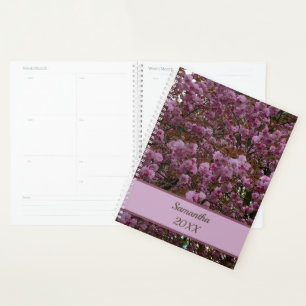 Beautiful Pink Cherry Tree Photography Personalize Planner