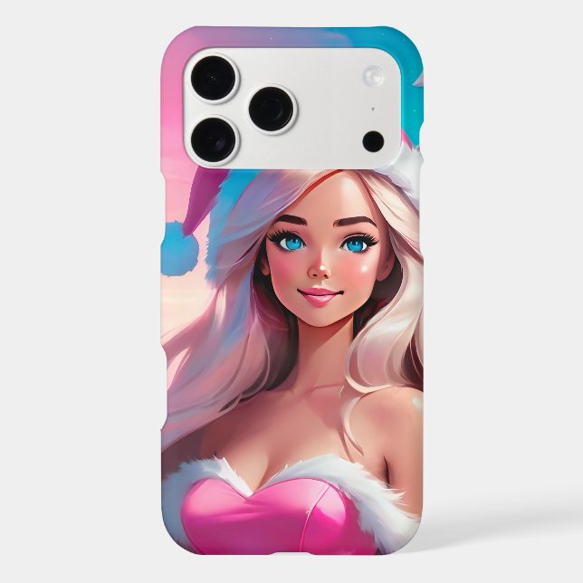 Beautiful Pink Christmas Girl 01 (Verso)