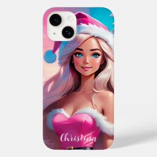 Beautiful Pink Christmas Girl 01 Case-Mate iPhone 14 Case