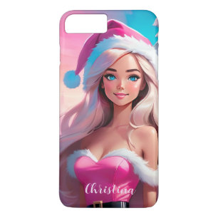 Beautiful Pink Christmas Girl 01 Case-Mate iPhone Case