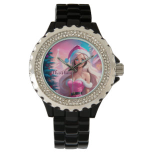 Beautiful Pink Christmas Girl 01 Watch