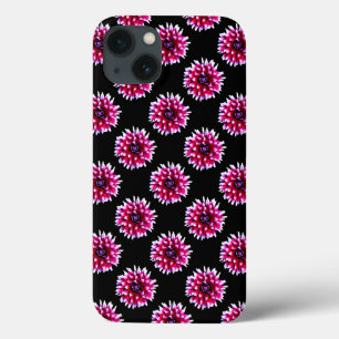 Beautiful Pink Dahlia Flower Nature Pattern iPhone 13 Case