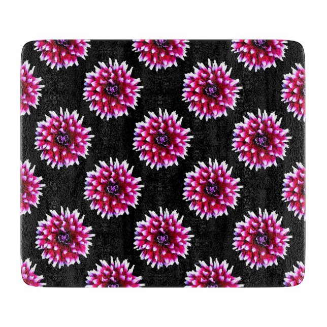 Beautiful Pink Dahlia Flower Nature  Pattern Cutting Board (Front)