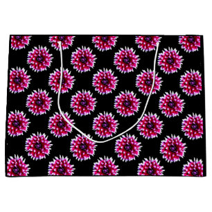 Beautiful Pink Dahlia Flower Nature  Pattern Large Gift Bag